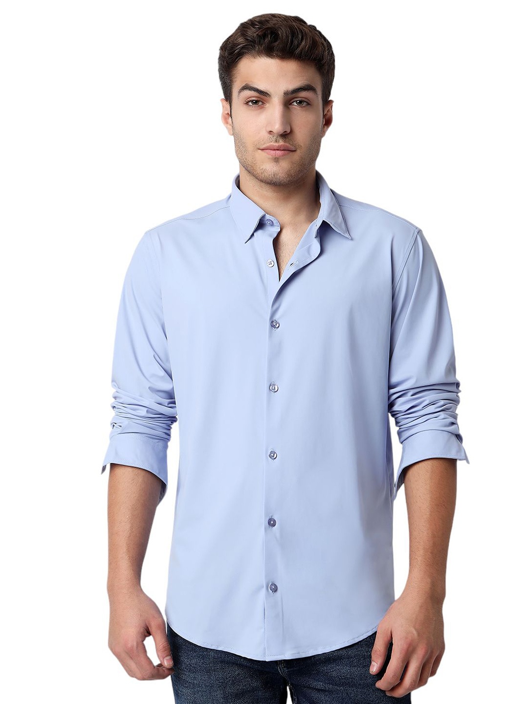 

SPYKAR Men Slim Fit Opaque Casual Shirt, Blue