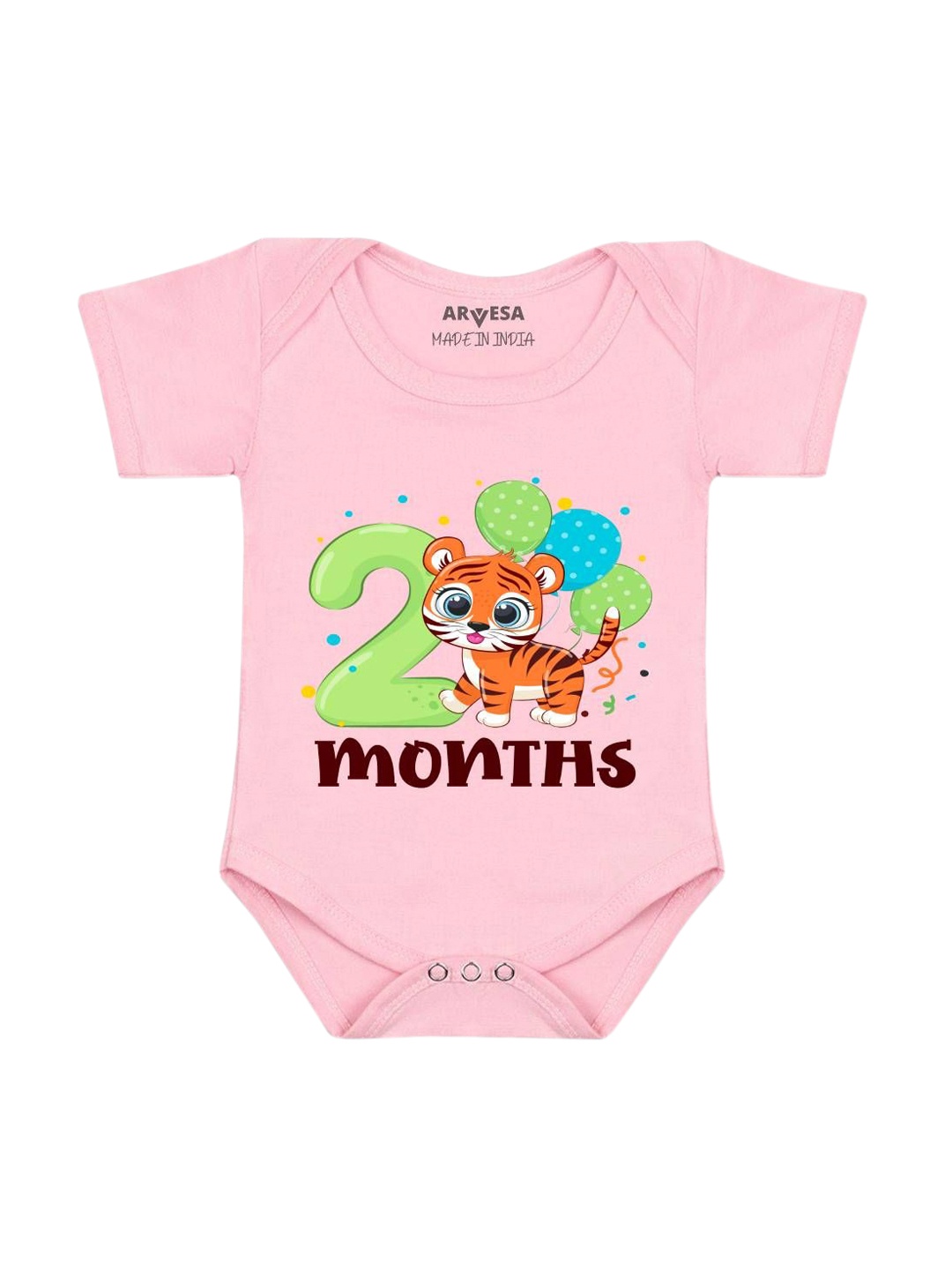 

Arvesa Infants Printed Bodysuit, Pink