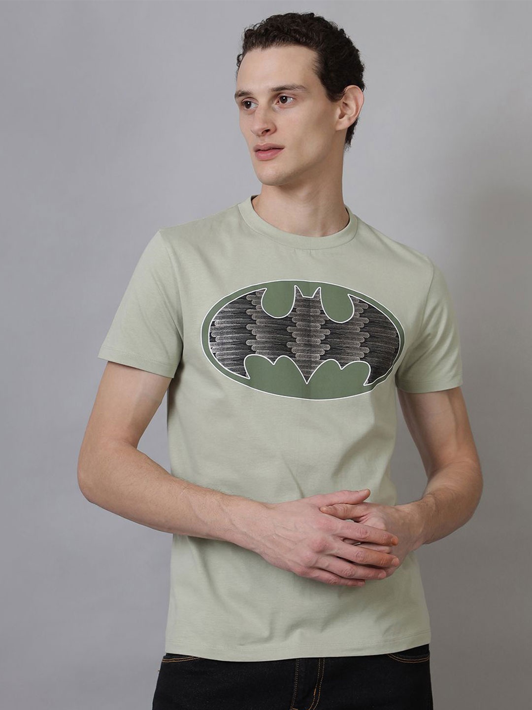 

Free Authority Men Batman Printed T-shirt, Grey