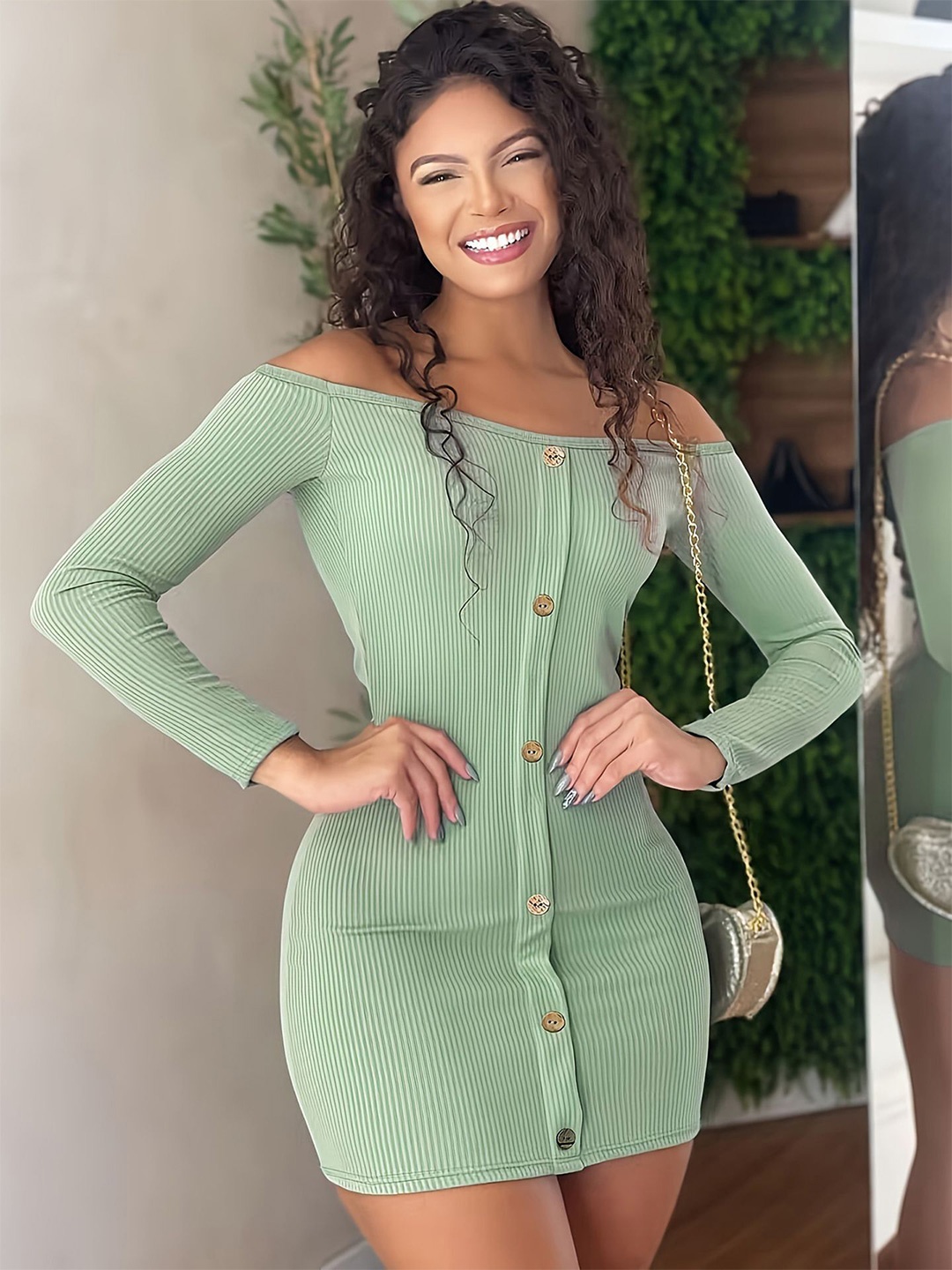 

StyleCast x Revolte Bodycon Mini Dress, Green