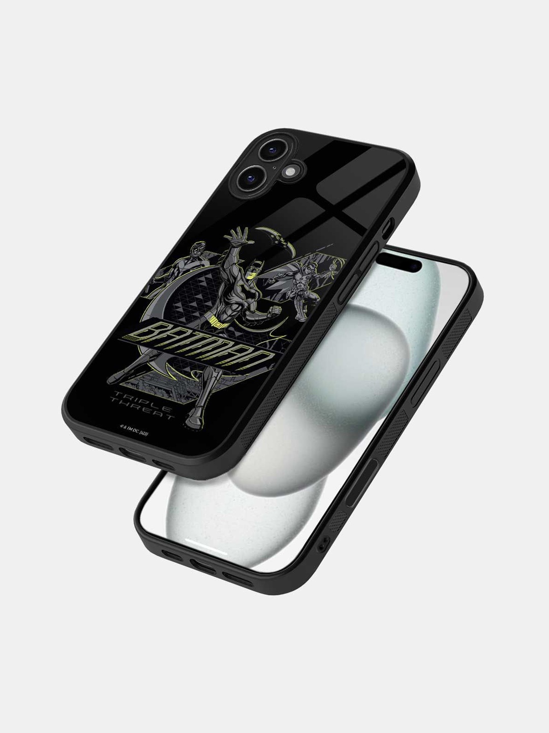 

macmerise Quirky Printed iPhone 16 Plus Bumper Case Mobile Accessories, Black