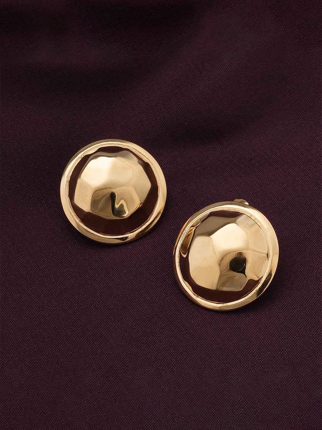 

PALMONAS Circular Studs Earrings, Gold