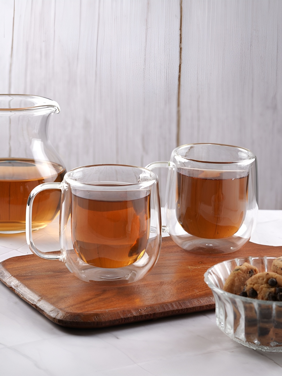 

Aura Transparent Solid Glass Glossy Mugs Set of Cups and Mugs
