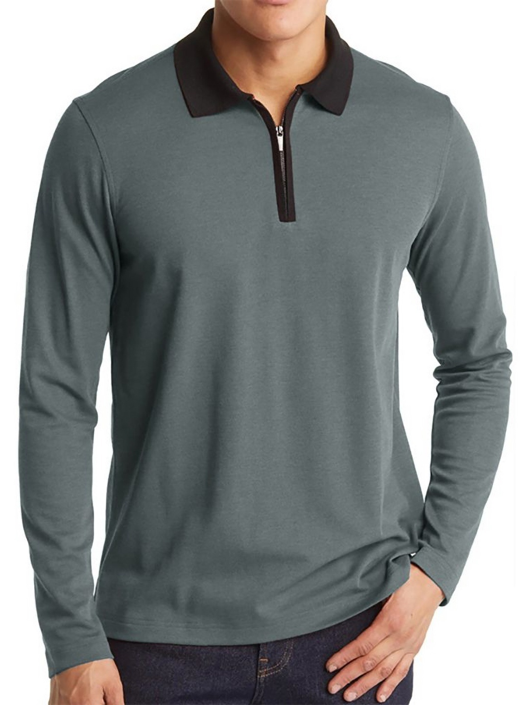 

StyleCast x Revolte Men Polo Collar T-shirt, Grey