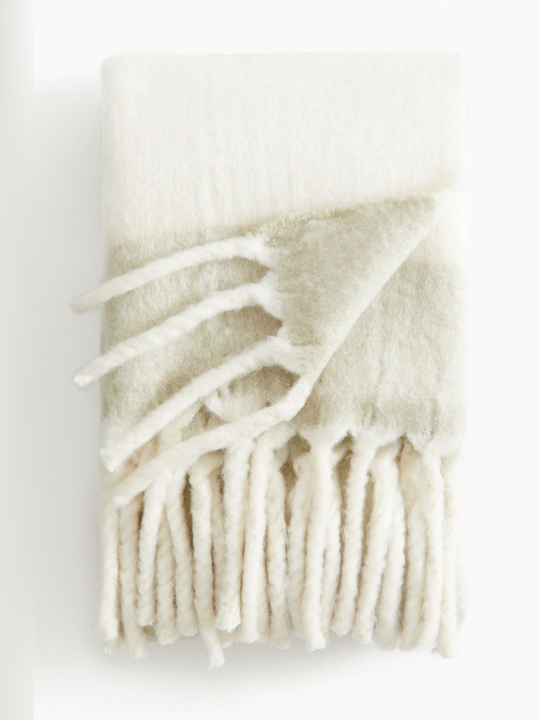 

H&M Brown & White Patterned Wool-Blend Blanket
