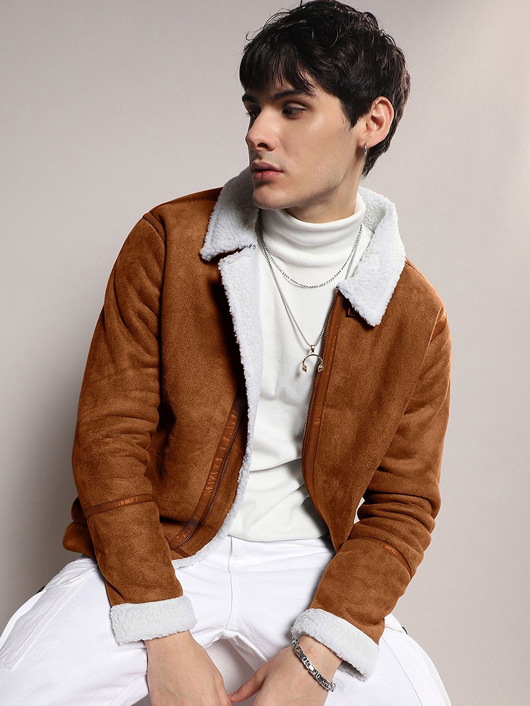 

Campus Sutra Men Colourblocked Lightweight Biker Jacket, Multi