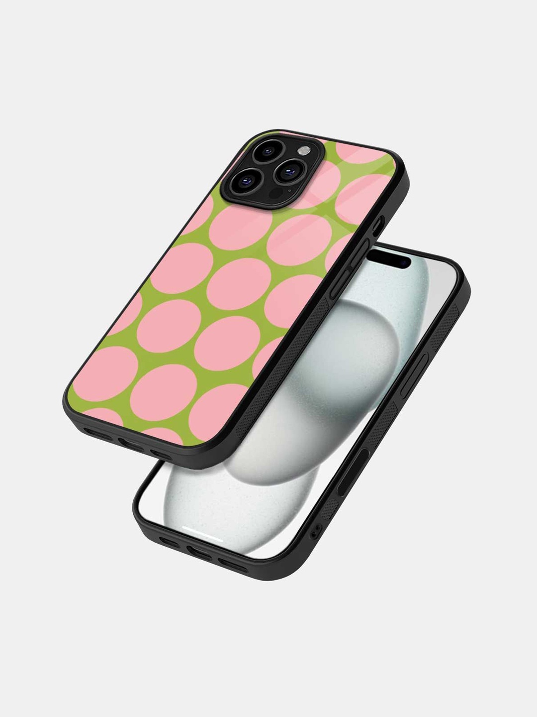 

macmerise Geometric Printed iPhone 16 Pro Back Case Mobile Accessories, Green