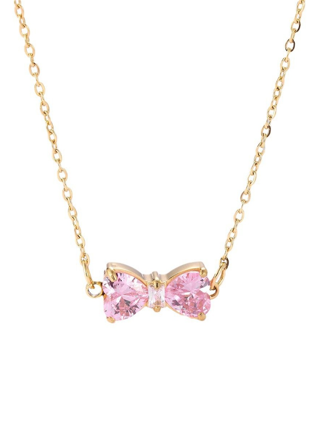

Just Lil Things Stone Studded Minimal Chain, Gold