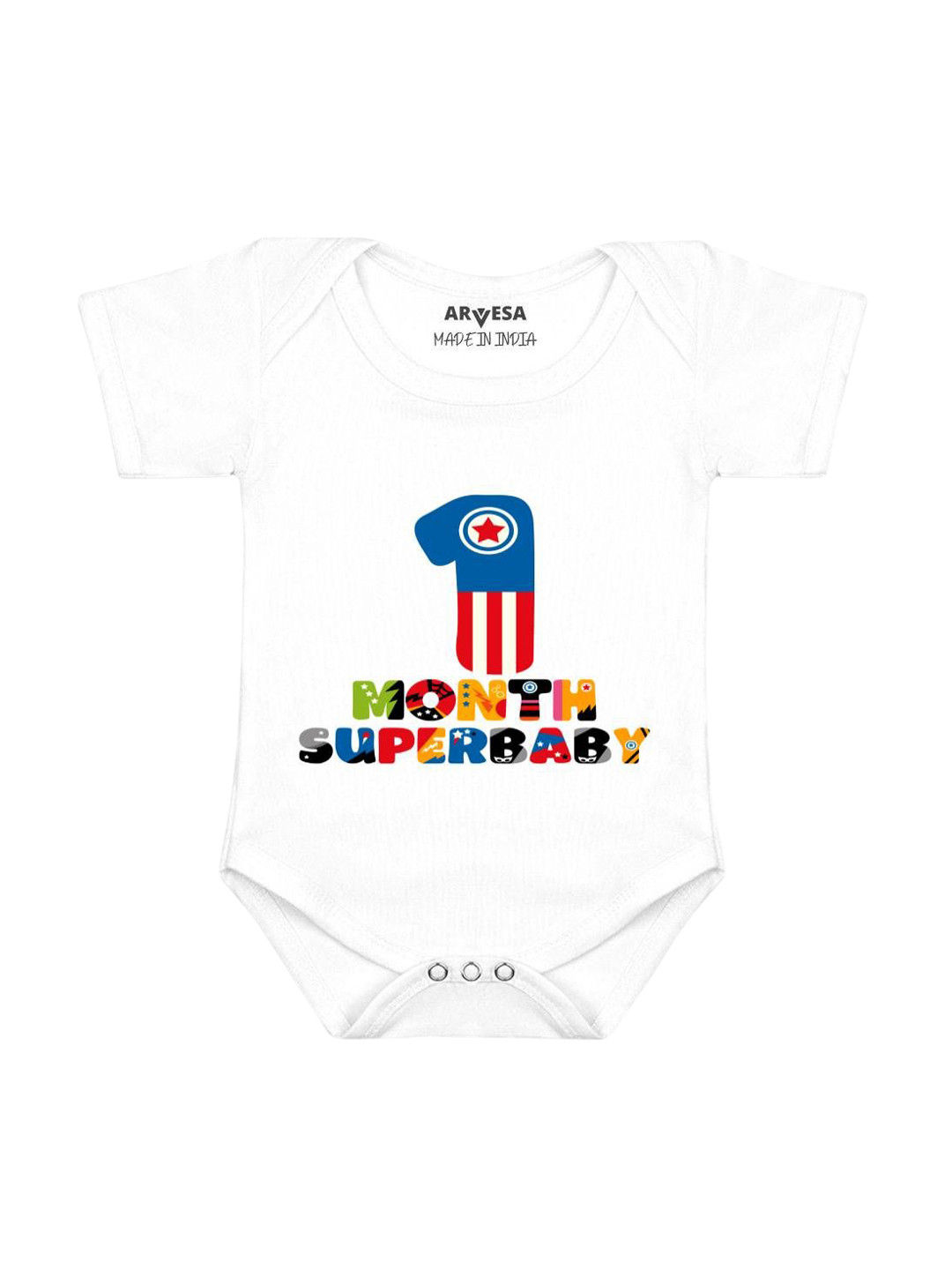 

Arvesa Infants Printed Bodysuit, White