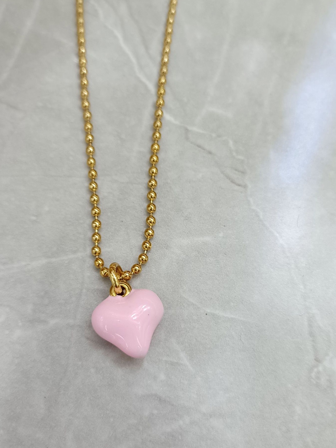 

Just Lil Things Heart Shape Pendant With Chain, Gold