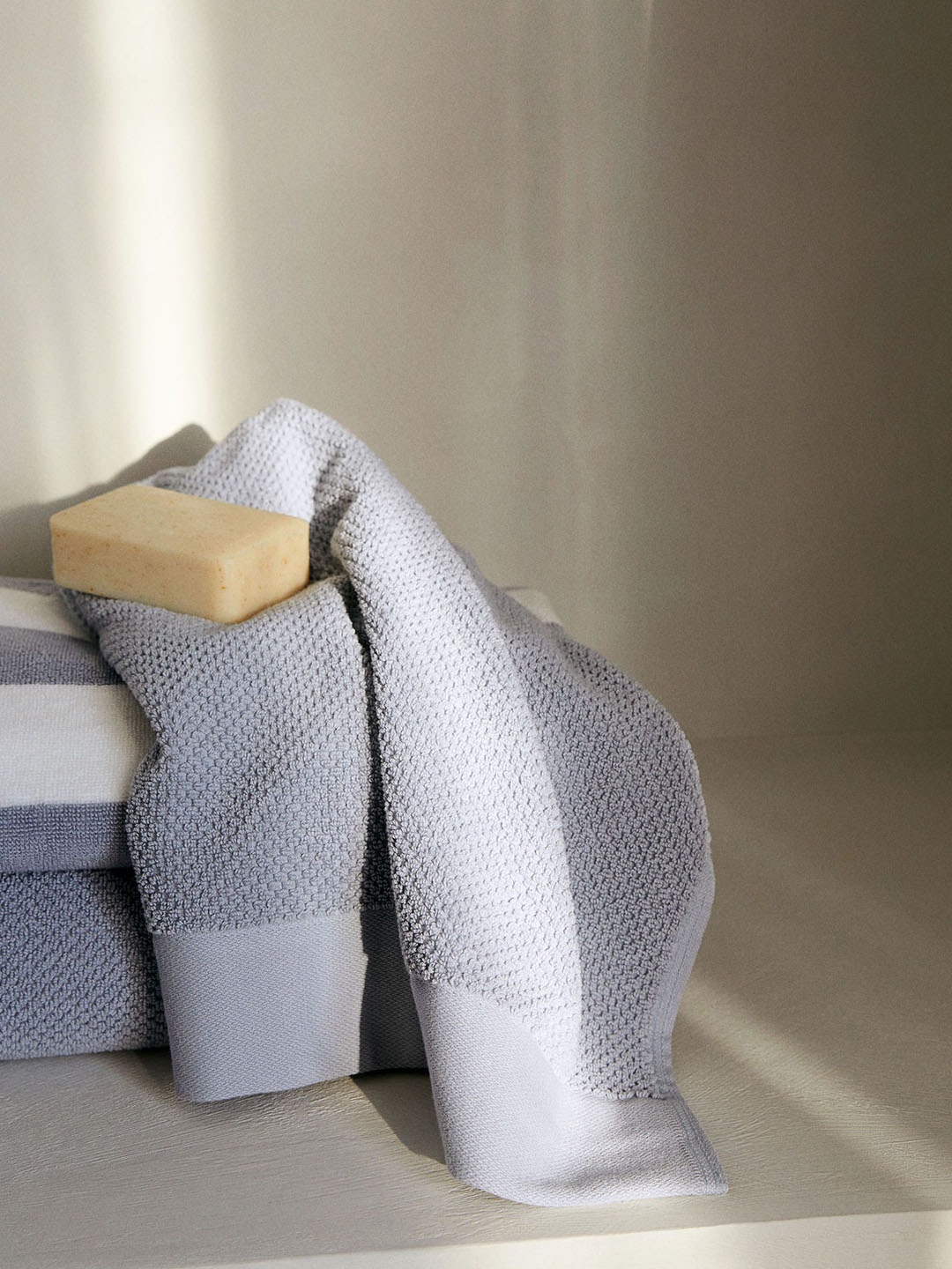 

H&M Blue Cotton Terry Hand Towel