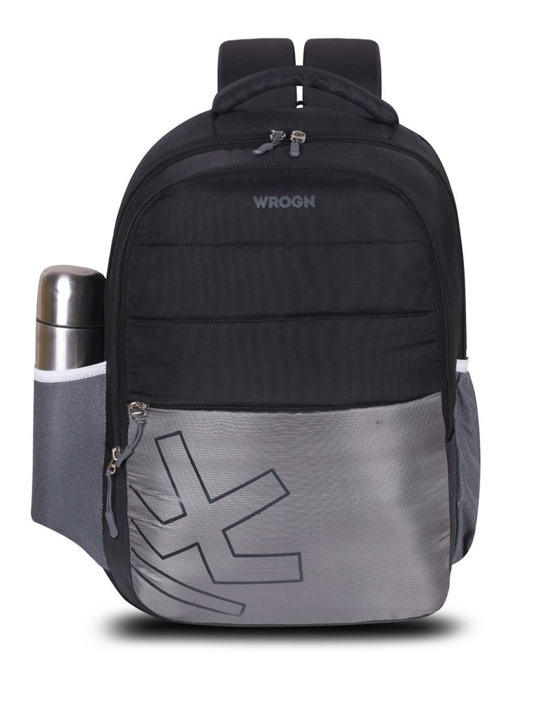 

WROGN Unisex Brand Logo Backpack, Black