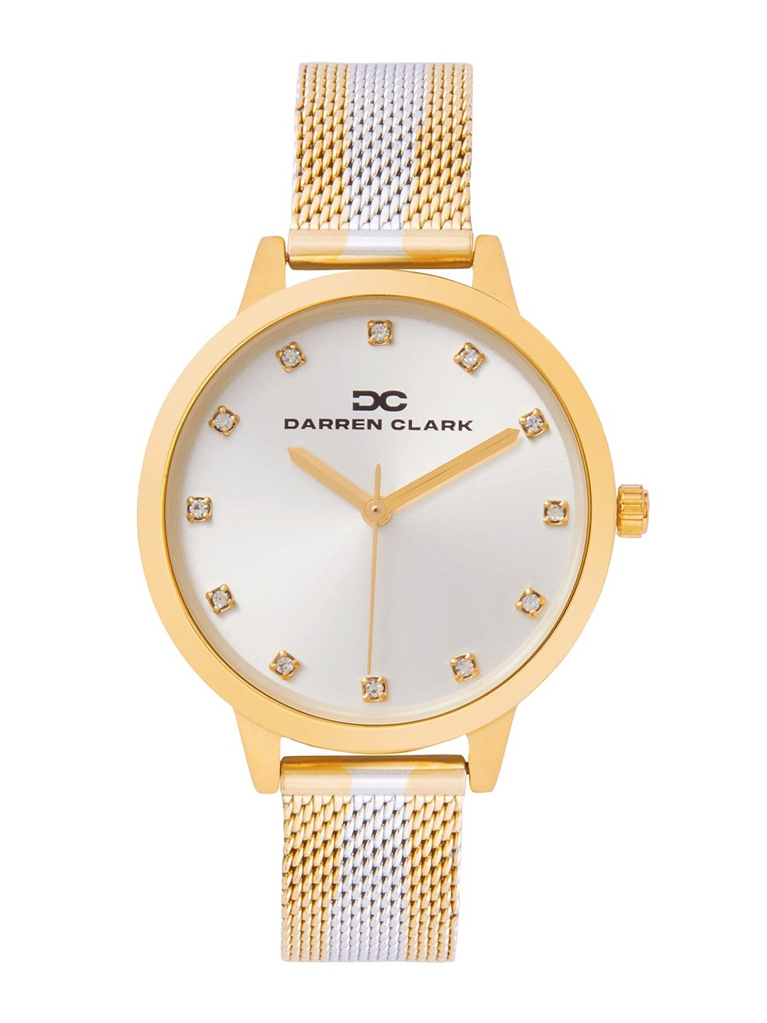 

DARREN CLARK Women Embellished Dial & Bracelet Style Straps Analogue Watch 2008D-E0203, Silver