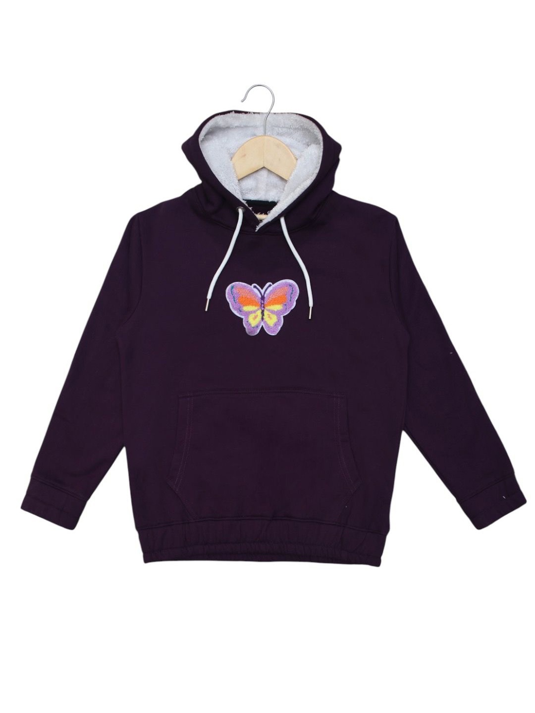 

White Snow Girls Sweatshirt, Purple