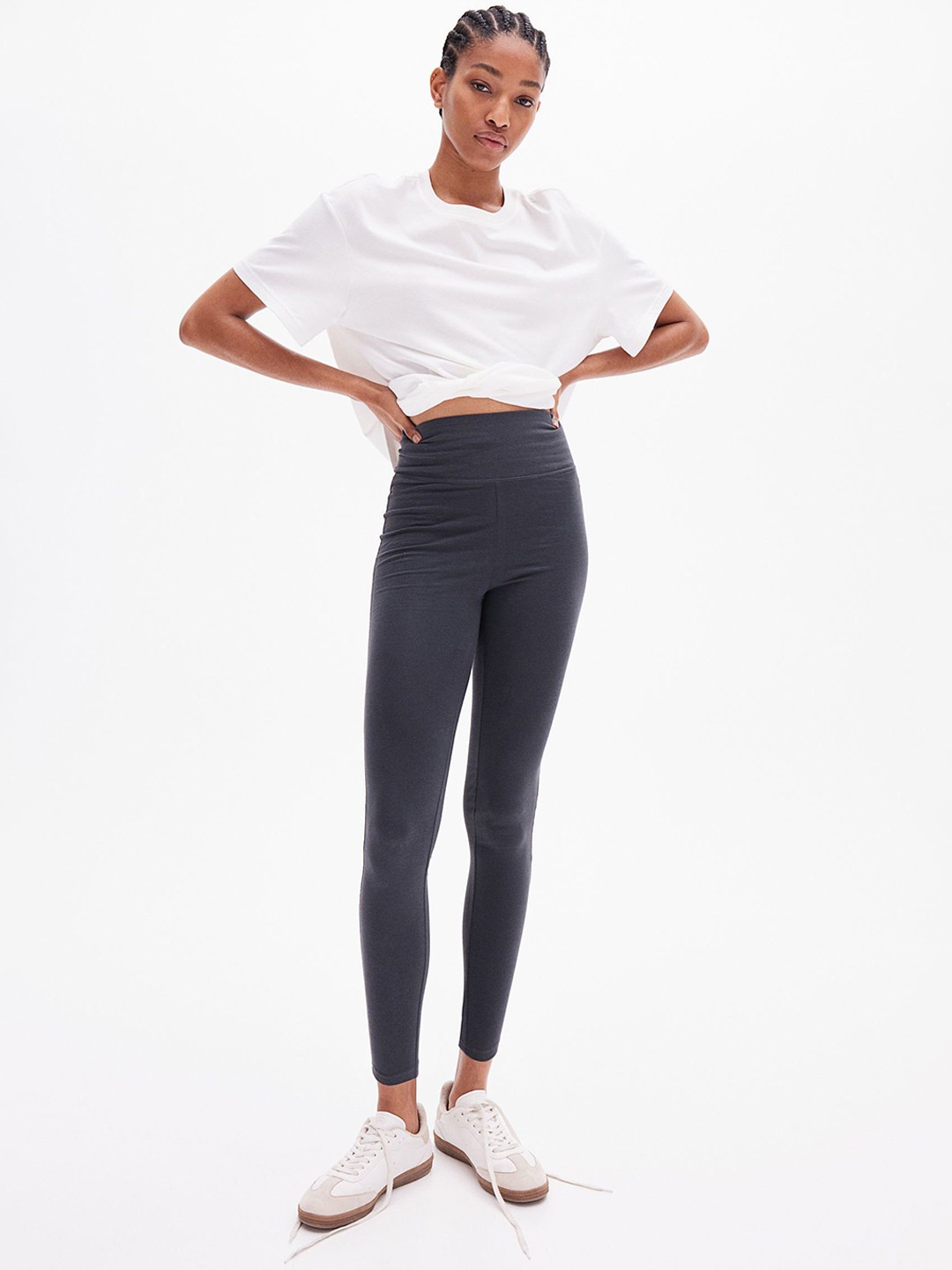 

H&M Women Cotton Tights, Grey
