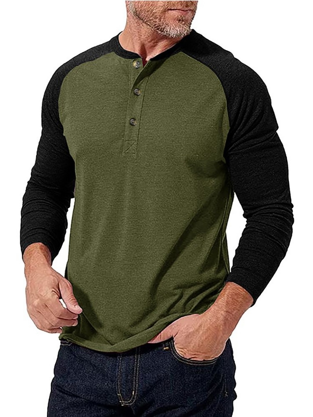 

StyleCast x Revolte Men Colourblocked T-shirt, Green