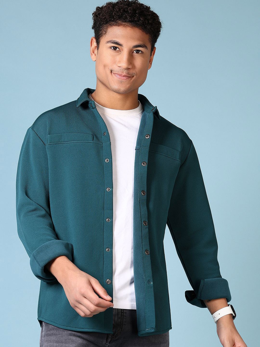 

V-Mart Men Sweatshirt, Teal