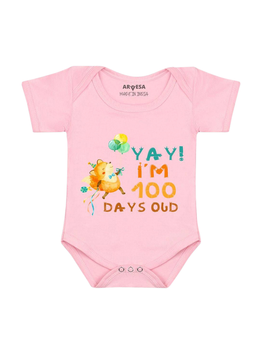 

Arvesa Infants Printed Bodysuit, Pink
