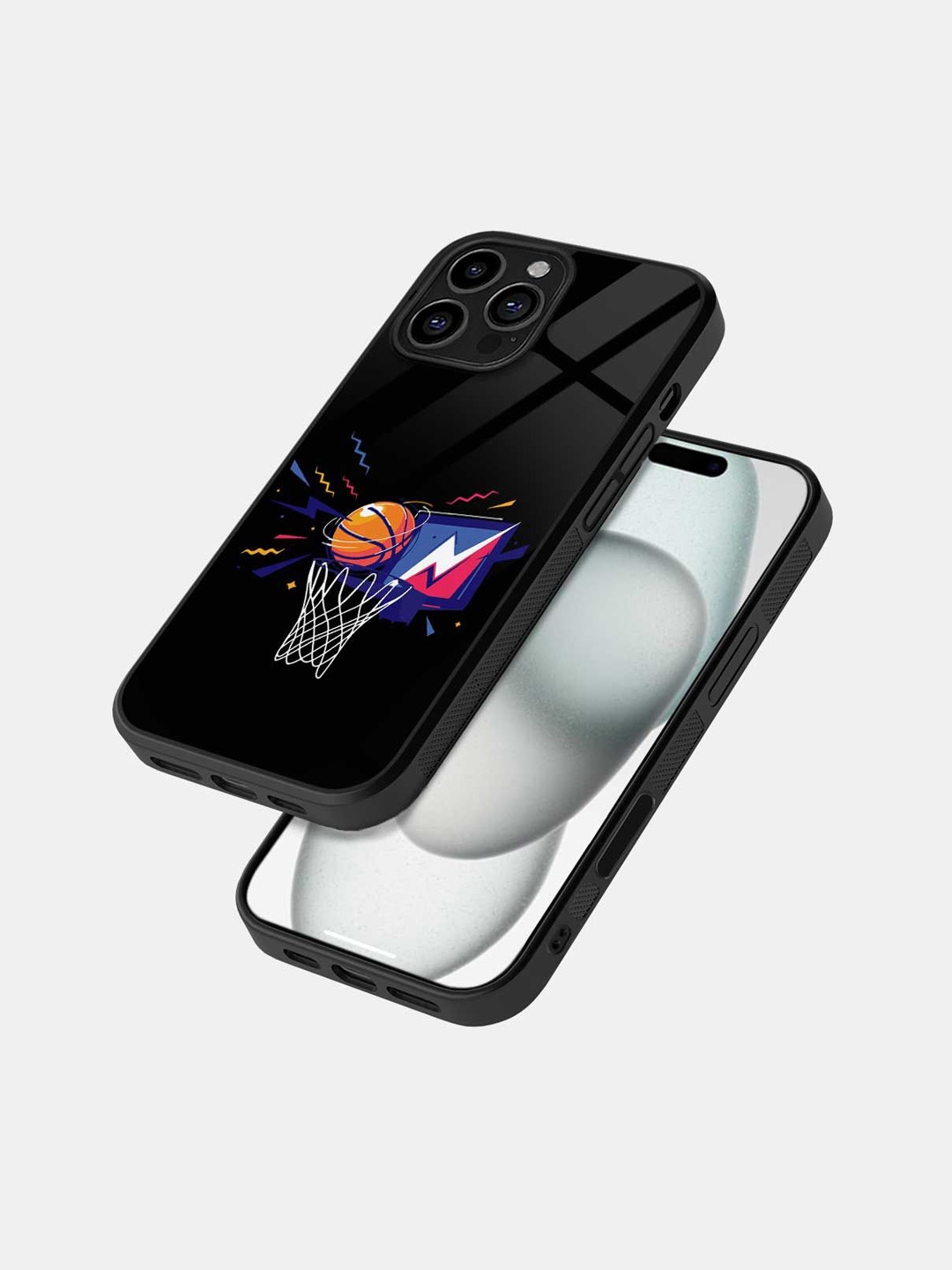 

macmerise Abstract Printed iPhone 16 Pro Max Bumper Case Mobile Accessories, Black