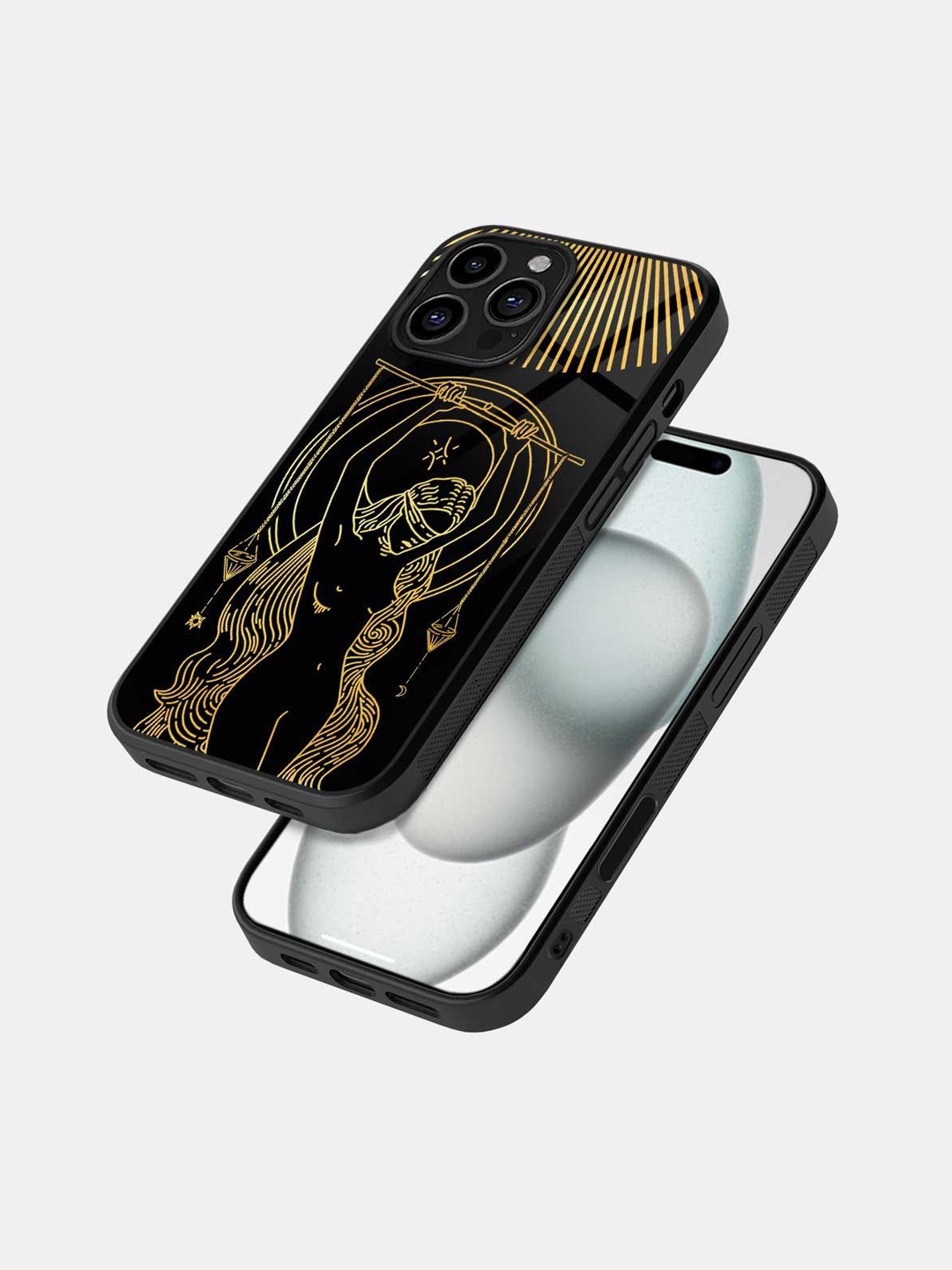

macmerise Cartoon Characters Printed iPhone 16 Pro Max Bumper Case Mobile Accessories, Black