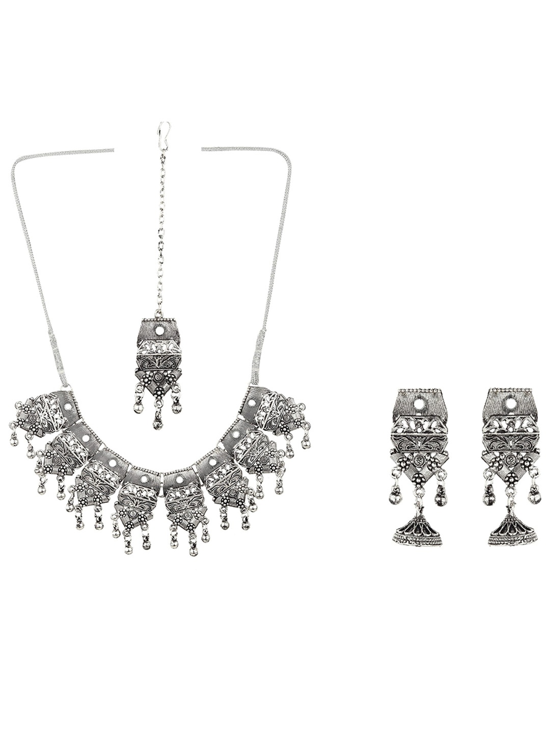 

RHOSYN Silver-Plated Beaded Jewellery Set