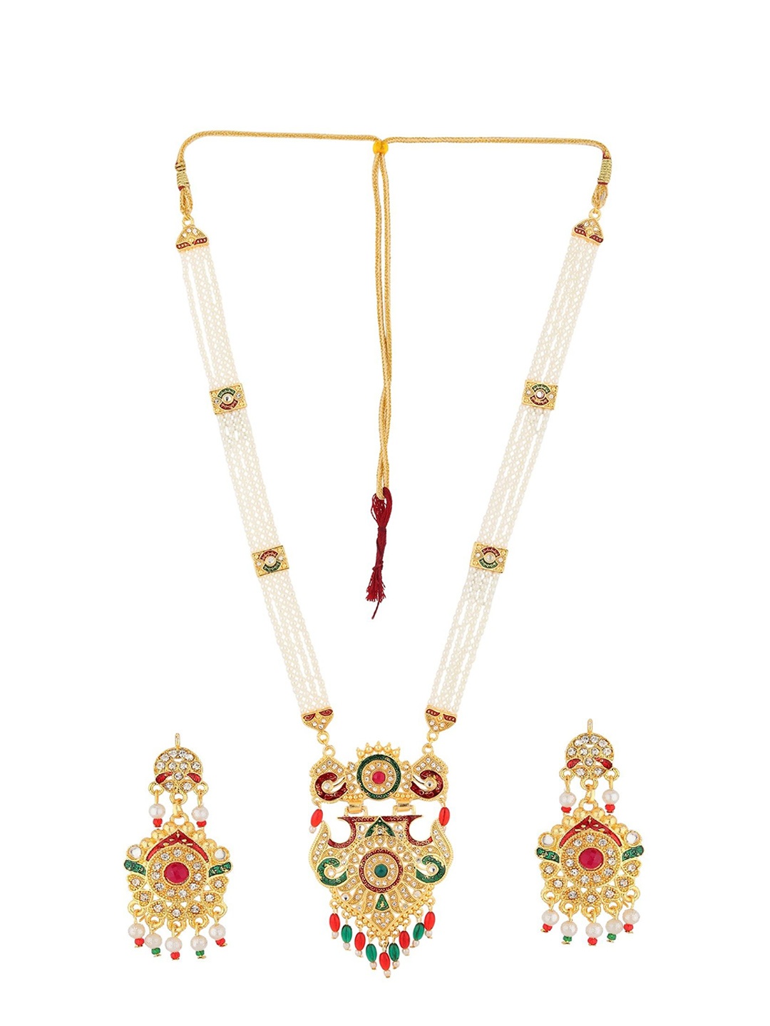 

Rhosyn Pack of 2 Mother of PearlAlloy Gold-plated Multicolor Jewellery Set