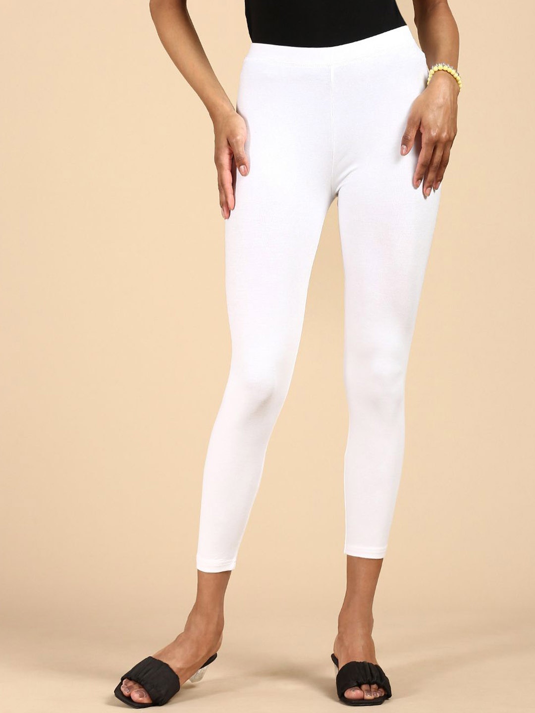 

De Moza Mid-Rise Ankle-Length Leggings, White