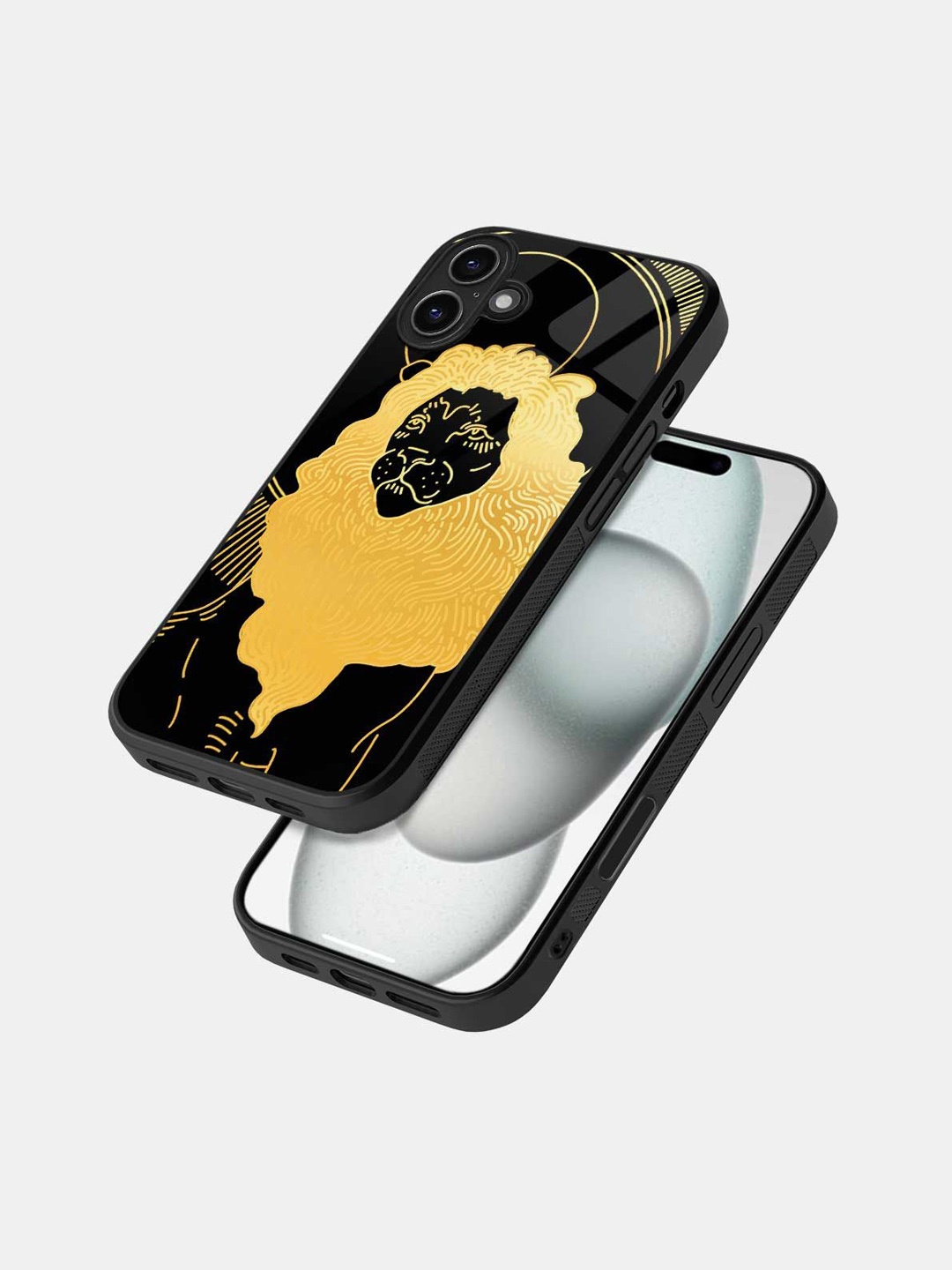 

macmerise Quirky Printed iPhone 16 Back Case Mobile Accessories, Black