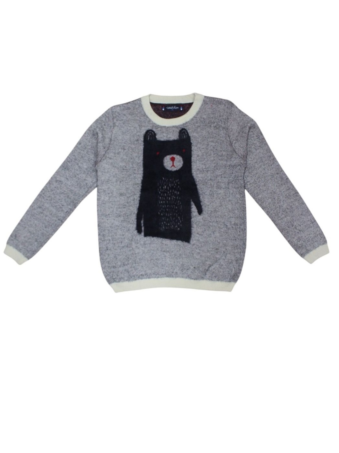 

White Snow Unisex Kids Animal Pullover, Grey