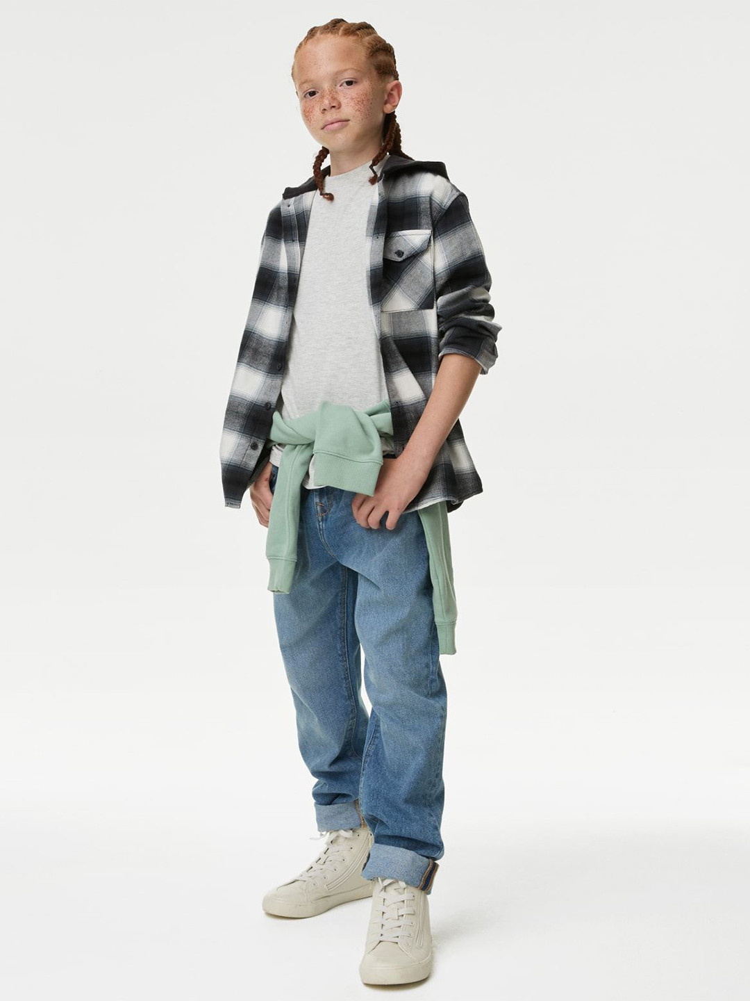 

Marks & Spencer Boys Opaque Checked Casual Shirt, Black