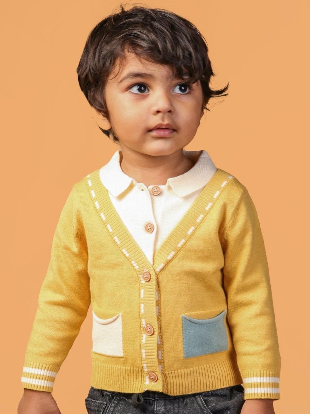 

MAMA AND PEACHES Unisex Kids Cardigan, Yellow