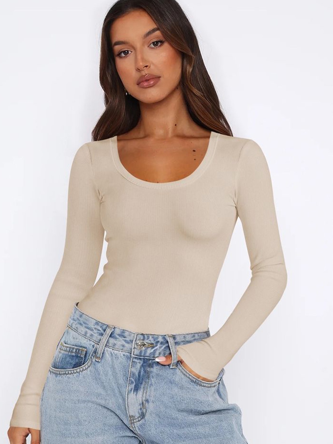 

LULU & SKY Top, Beige