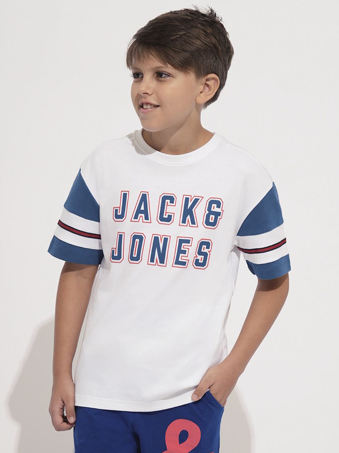 

Jack & Jones Junior Boys Printed Applique T-shirt, White