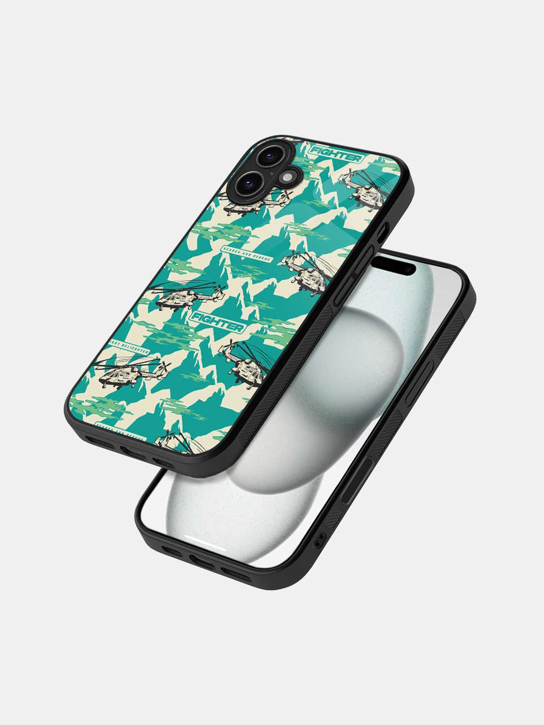 

macmerise Quirky Printed iPhone 16 Plus Back Case Mobile Accessories, Green