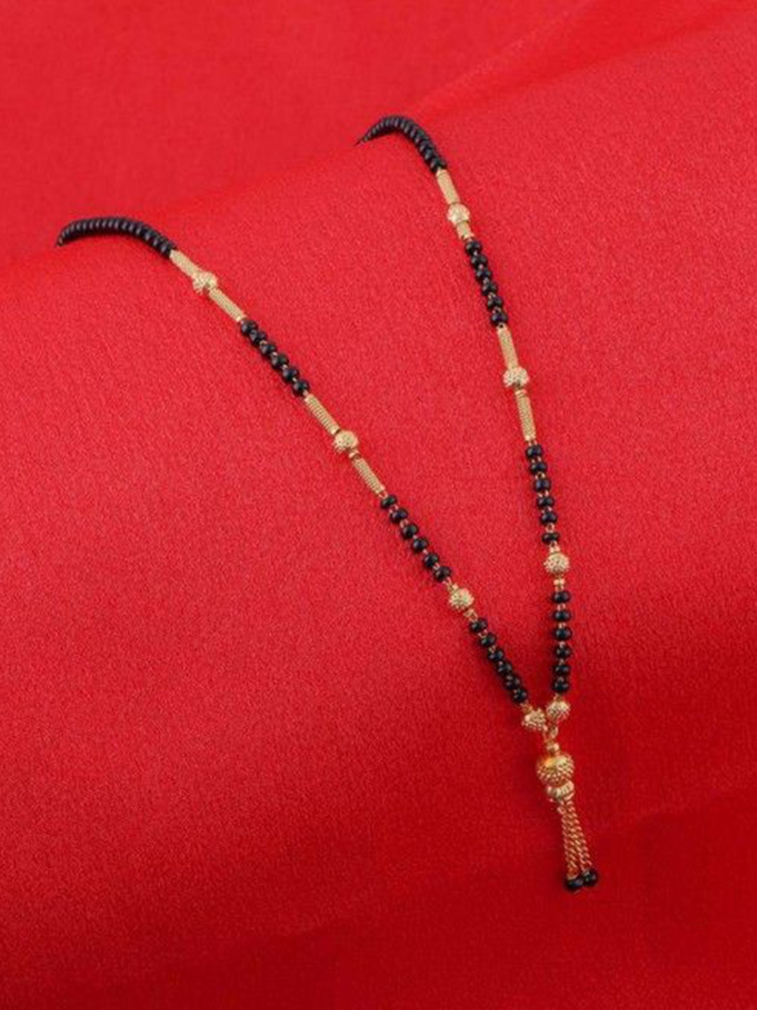 

Wynona Gold-Plated Artificial Beads Mangalsutra