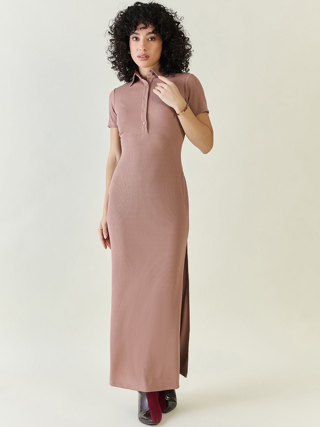 

aayu Bodycon Maxi Dress, Nude