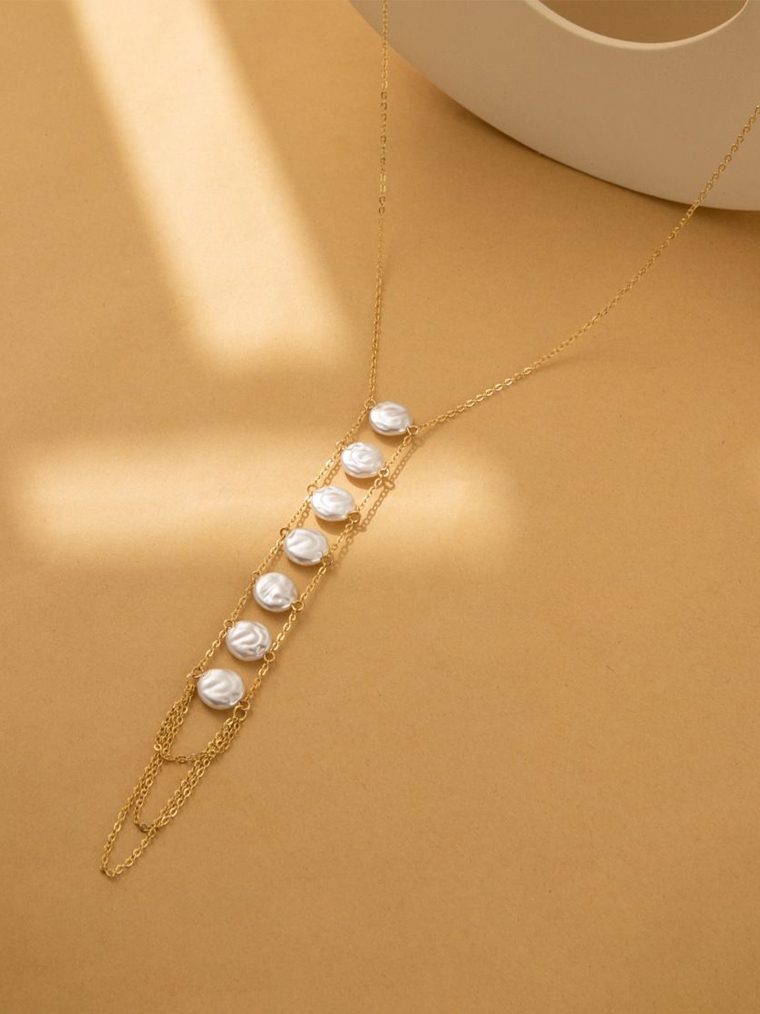 

Just Lil Things Artificial Stones Studded Chain, Gold
