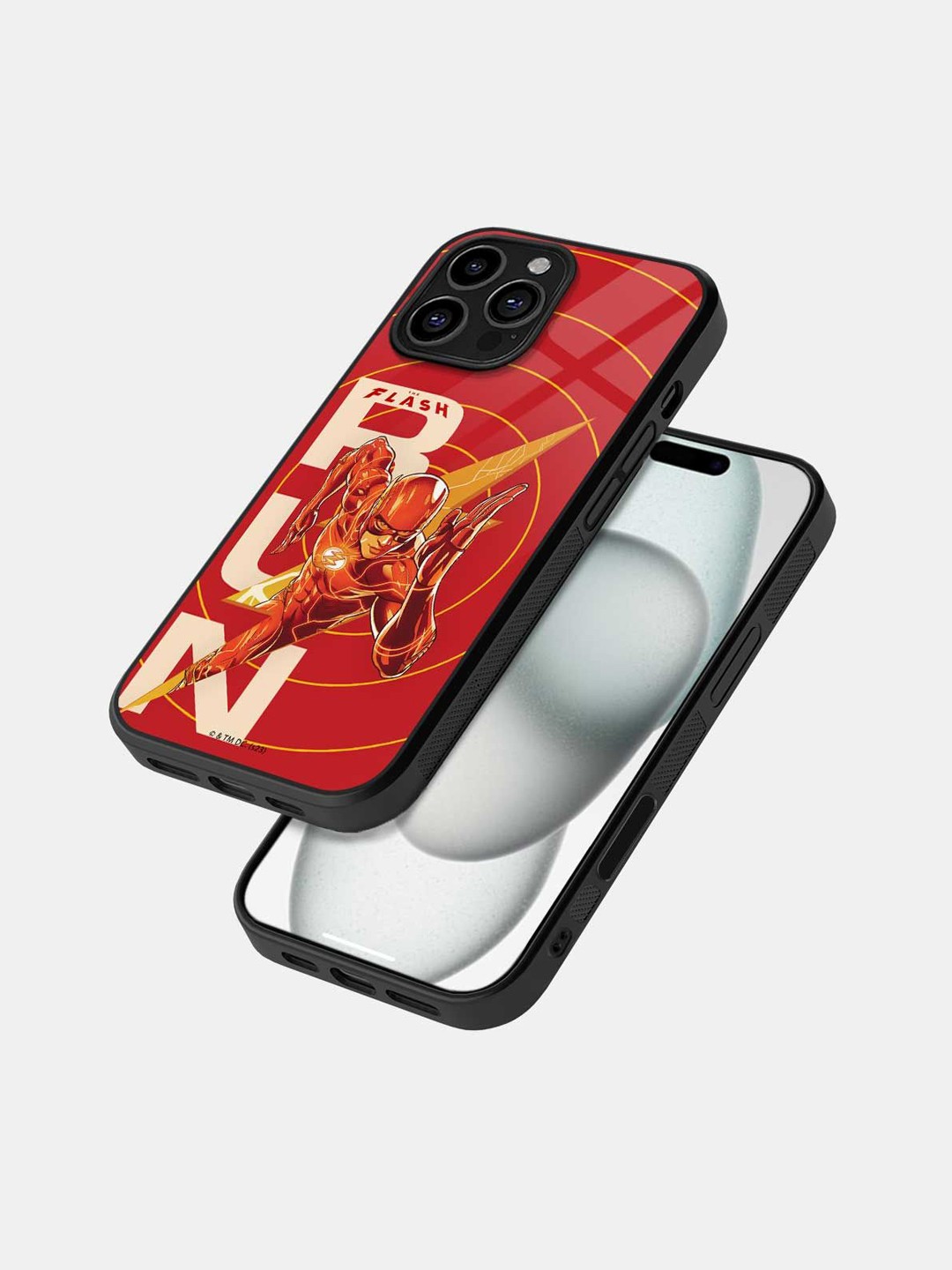 

macmerise Superhero Printed iPhone 16 Pro Back Case Mobile Accessories, Red