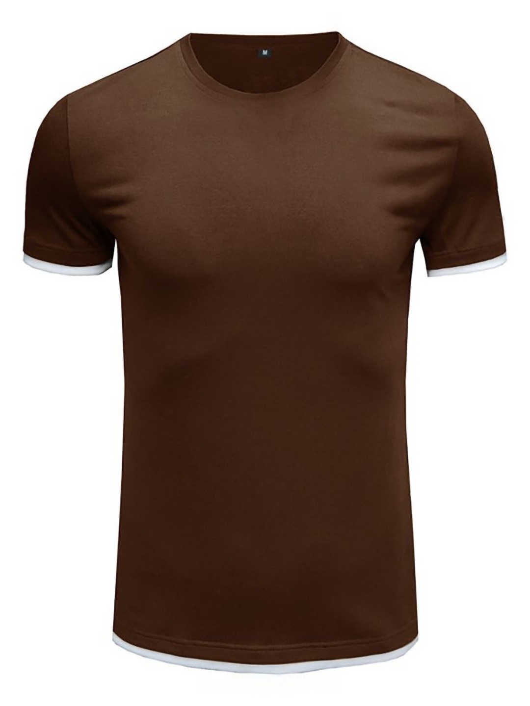 

StyleCast x Revolte Men T-shirt, Coffee brown