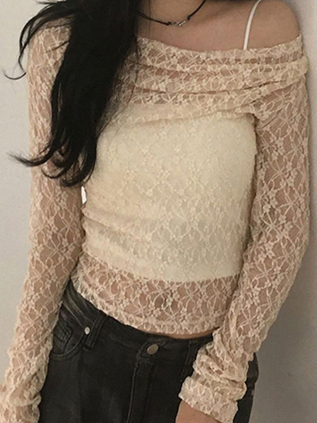 

LULU & SKY Off-Shoulder Bardot Top, Off white