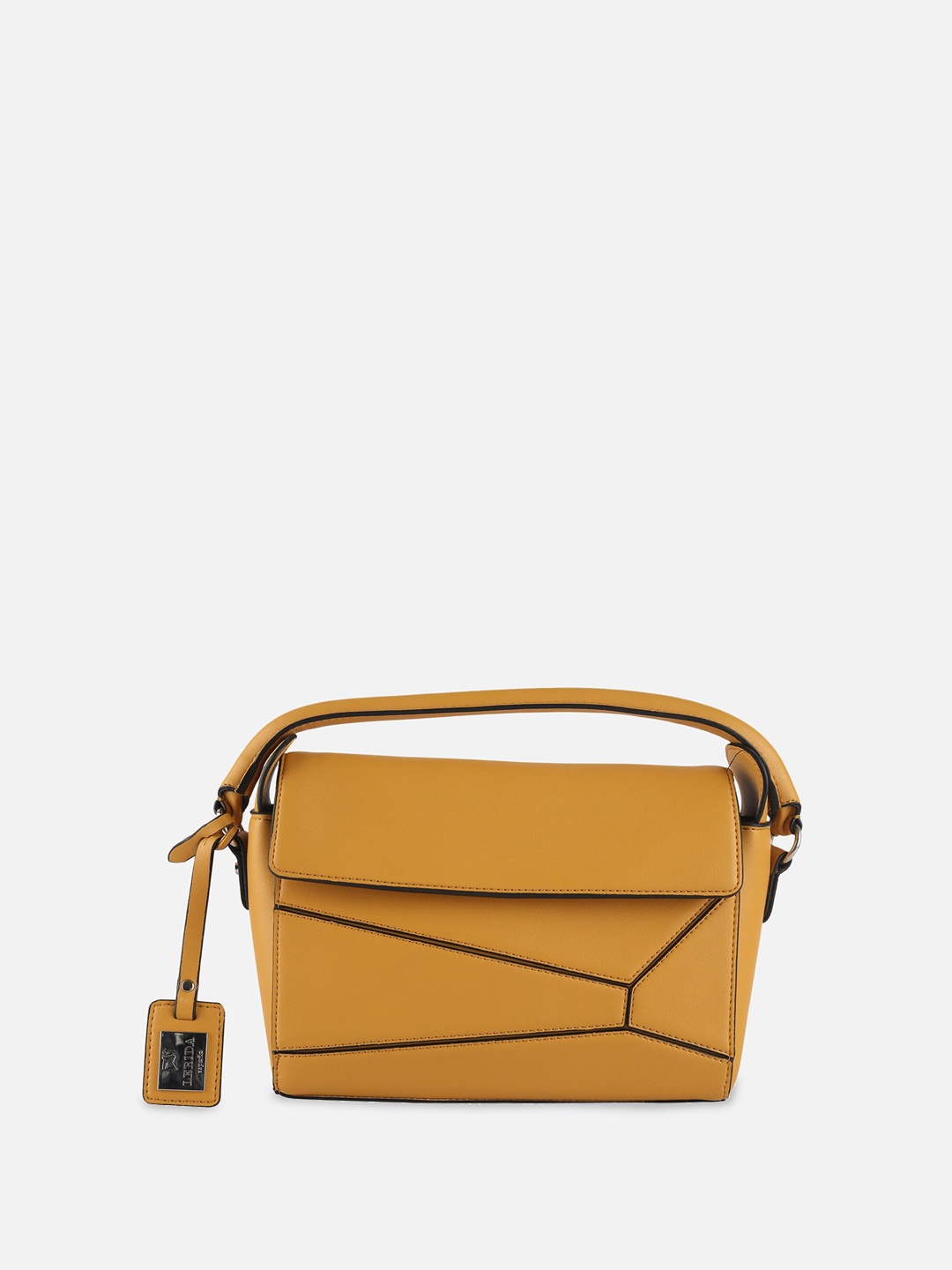 

Monadaa Leather Structured Hobo Bag, Yellow
