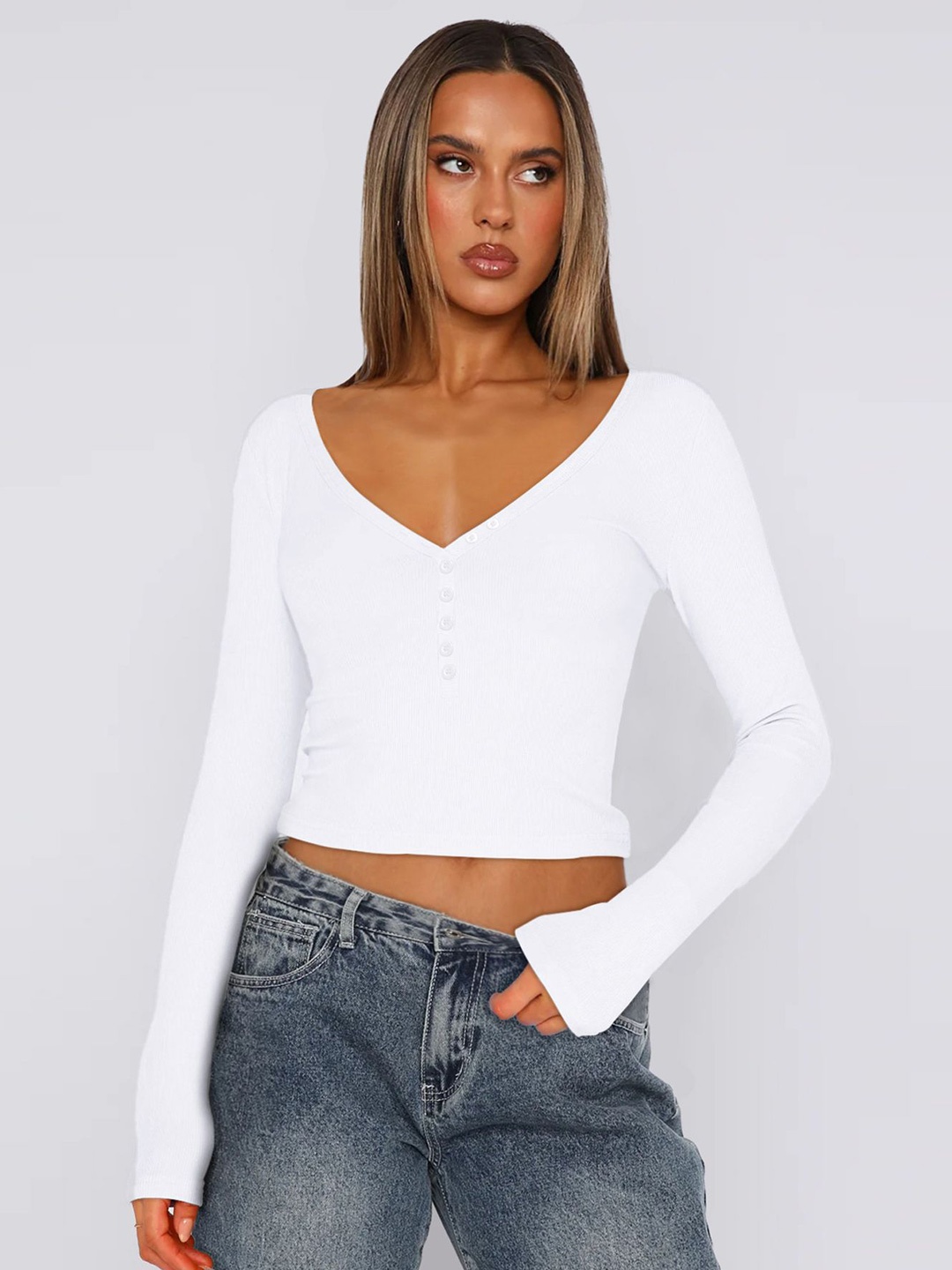 

StyleCast x Revolte Crop Top, White