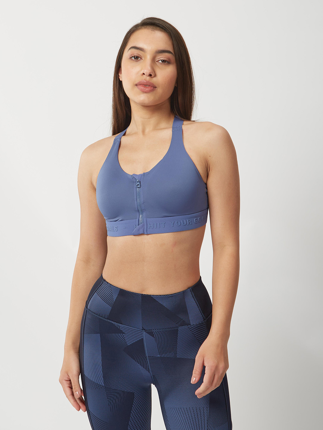 

Domyos By Decathlon Lightly Padded Non-Wired Workout Bra With All Day Comfort, Purple