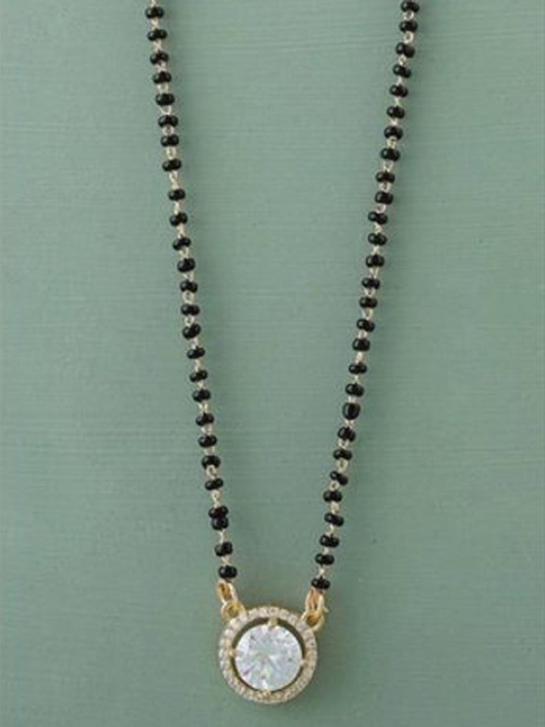 

Wynona Gold-Plated Artificial Beads Mangalsutra