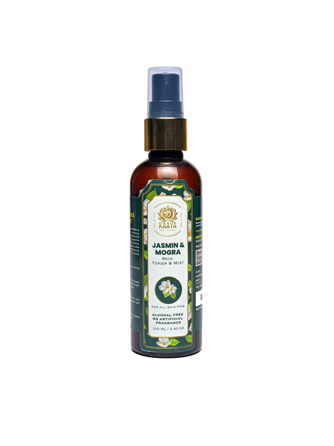 

Kaaya Natural Jasmin & Mogra Skin Toner & Mist - 100 ml, Green