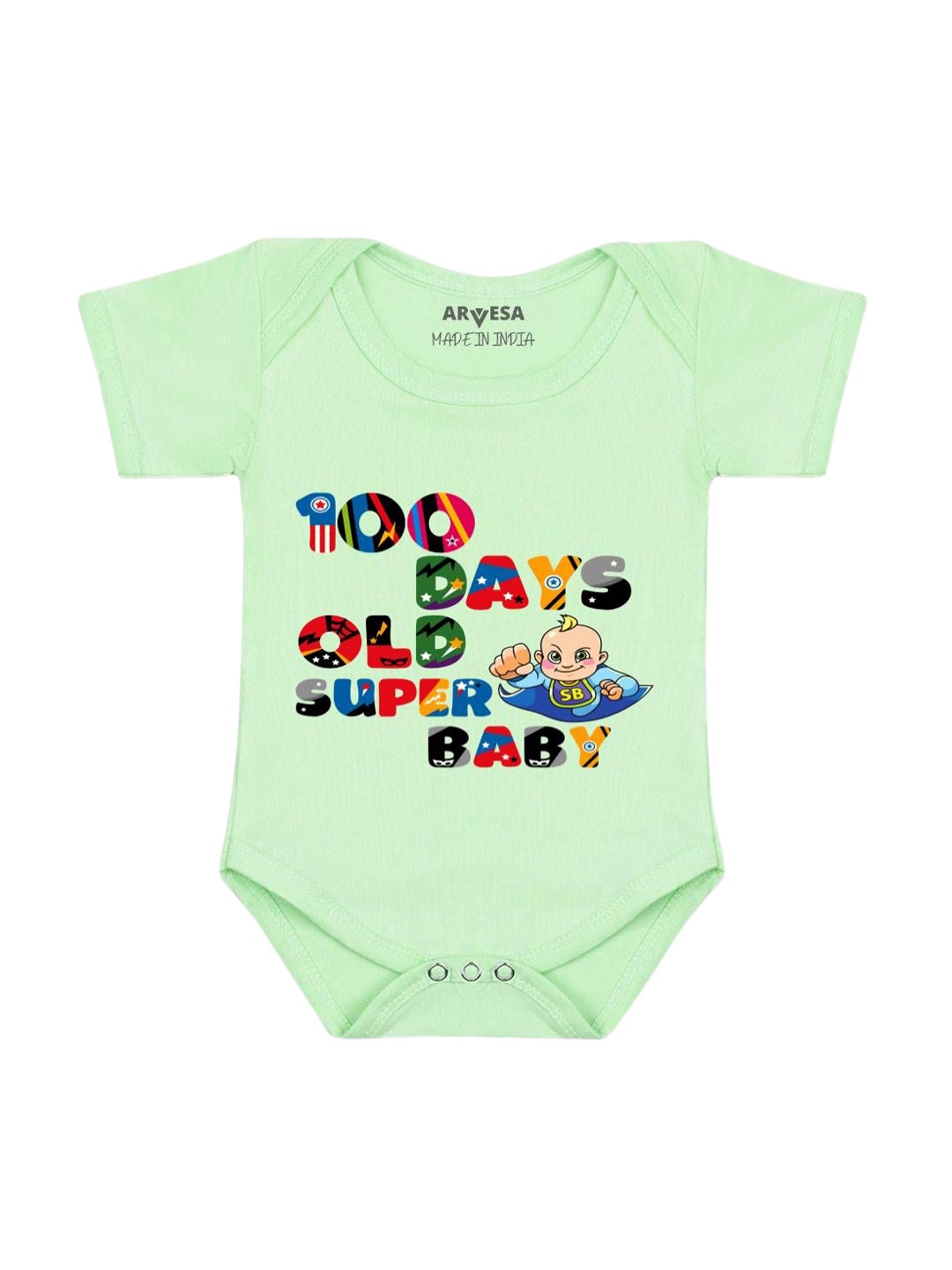 

Arvesa Infants Printed Bodysuit, Green