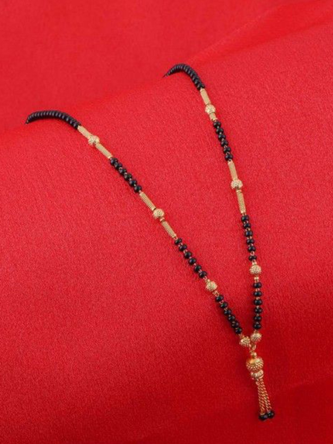 

Wynona Gold-Plated Artificial Beads Mangalsutra