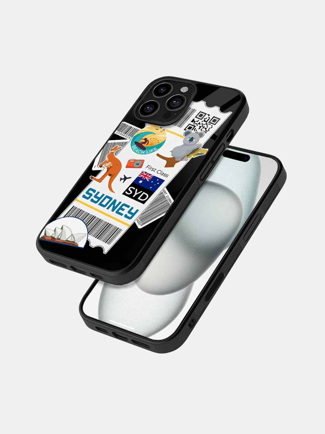 

macmerise Quirky Printed iPhone 16 Pro Bumper Case Mobile Accessories, Black