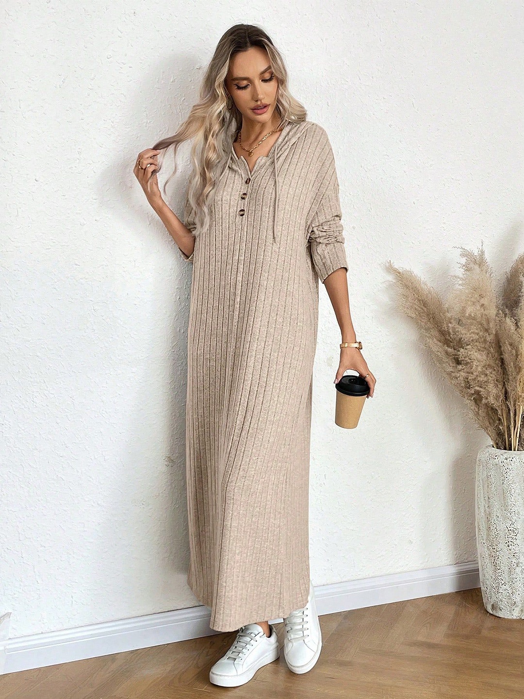 

StyleCast x Revolte A-Line Maxi Dress, Beige