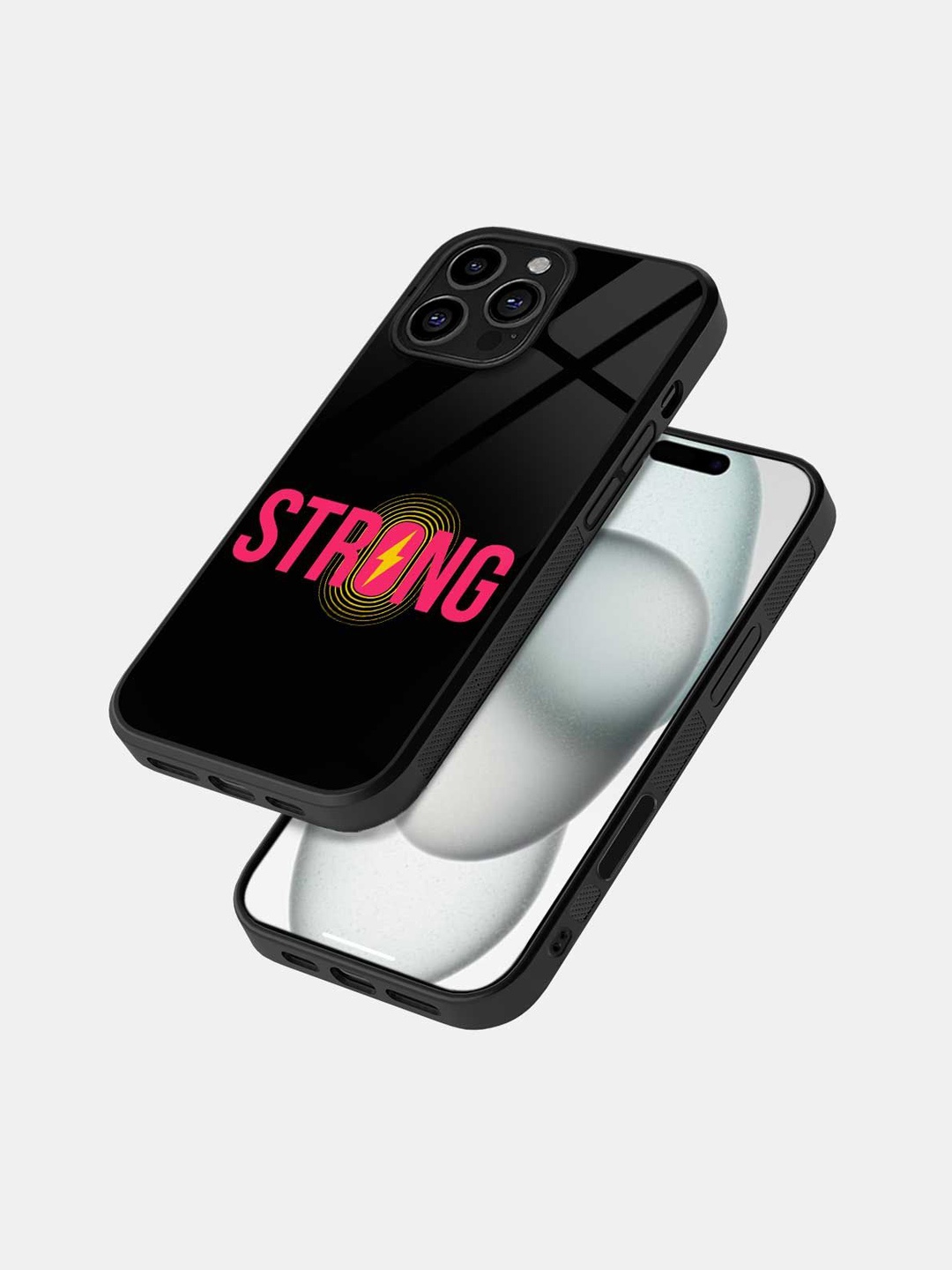 

macmerise Tropical Printed iPhone 16 Pro Max Bumper Case Mobile Accessories, Black